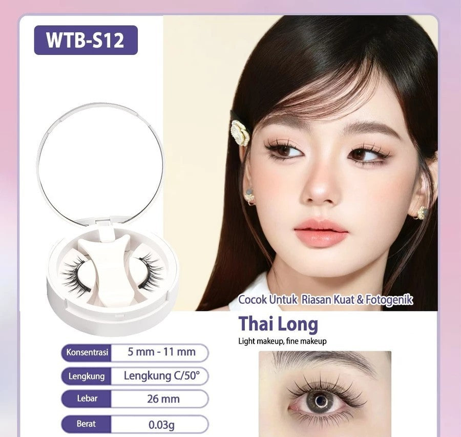 Natural Thick Adhesive-Free Magnetic Suction Eyelashes