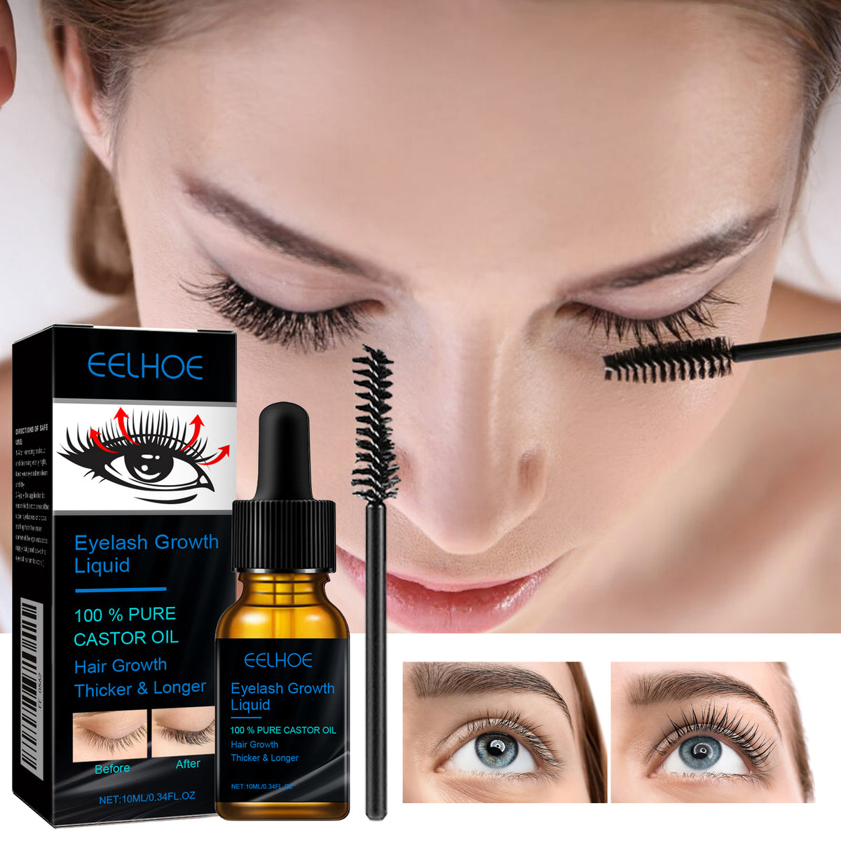 Castor Oil Eyelash Growth Mascara & Moisturizing Treatment
