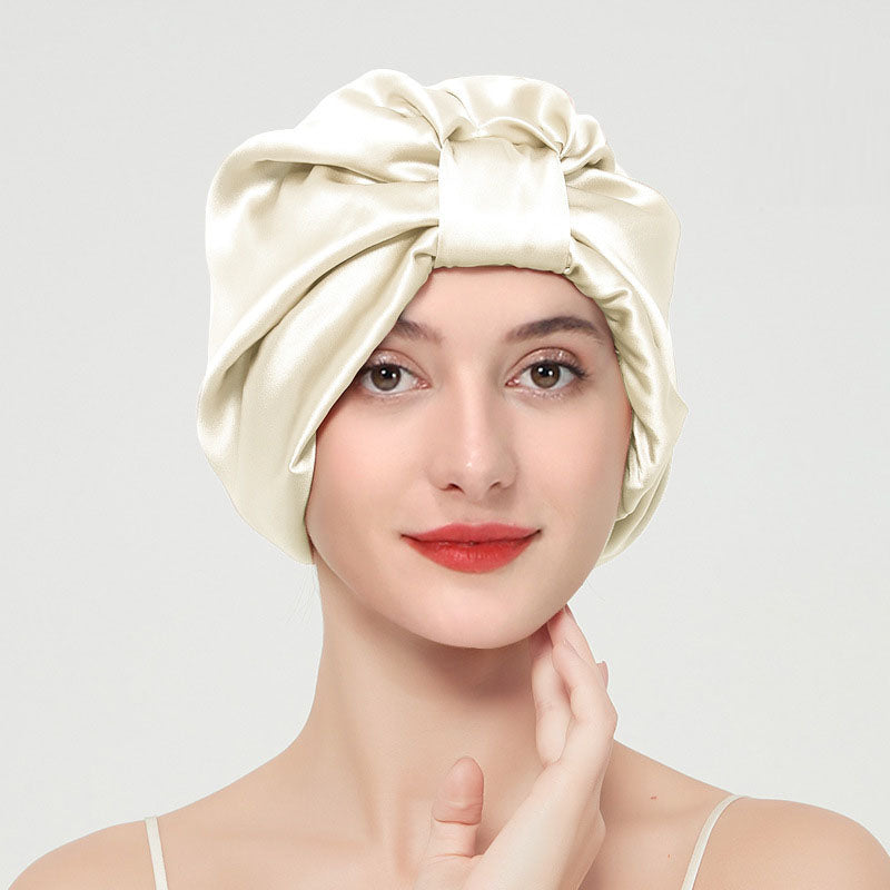 Satin Double Layer French Nightcap for Ultimate Hair Care