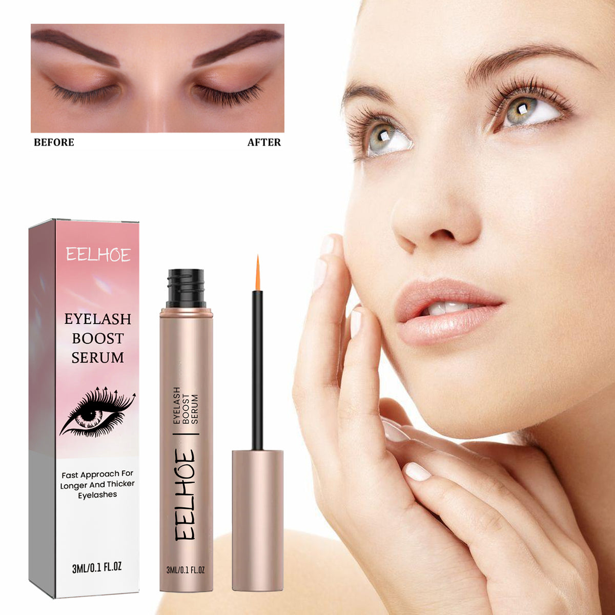 Eyelash Boost Serum for Naturally Thick & Curled Lashes
