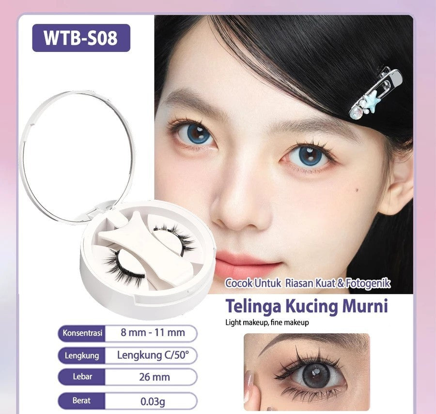 Natural Thick Adhesive-Free Magnetic Suction Eyelashes