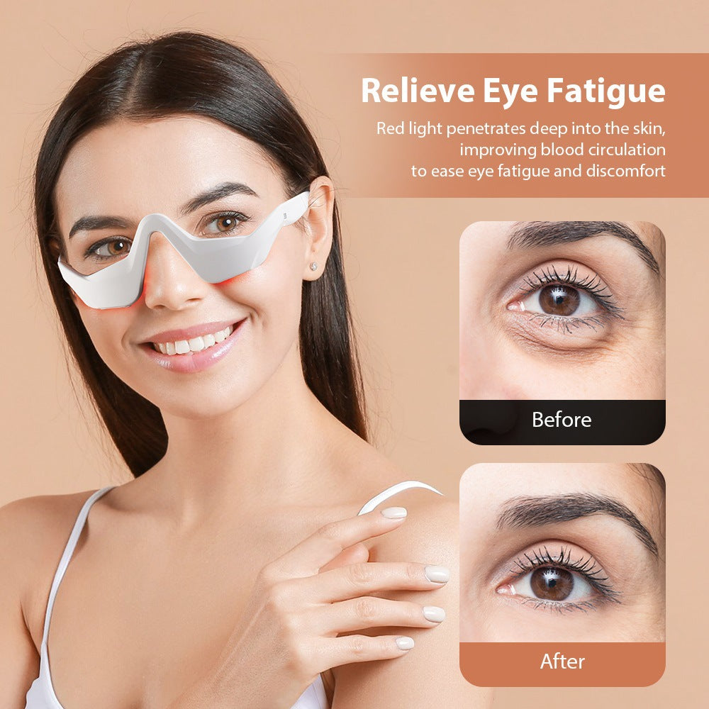 Microcurrent Eye Massager with EMS & Red Light for Dark Circle Reduction
