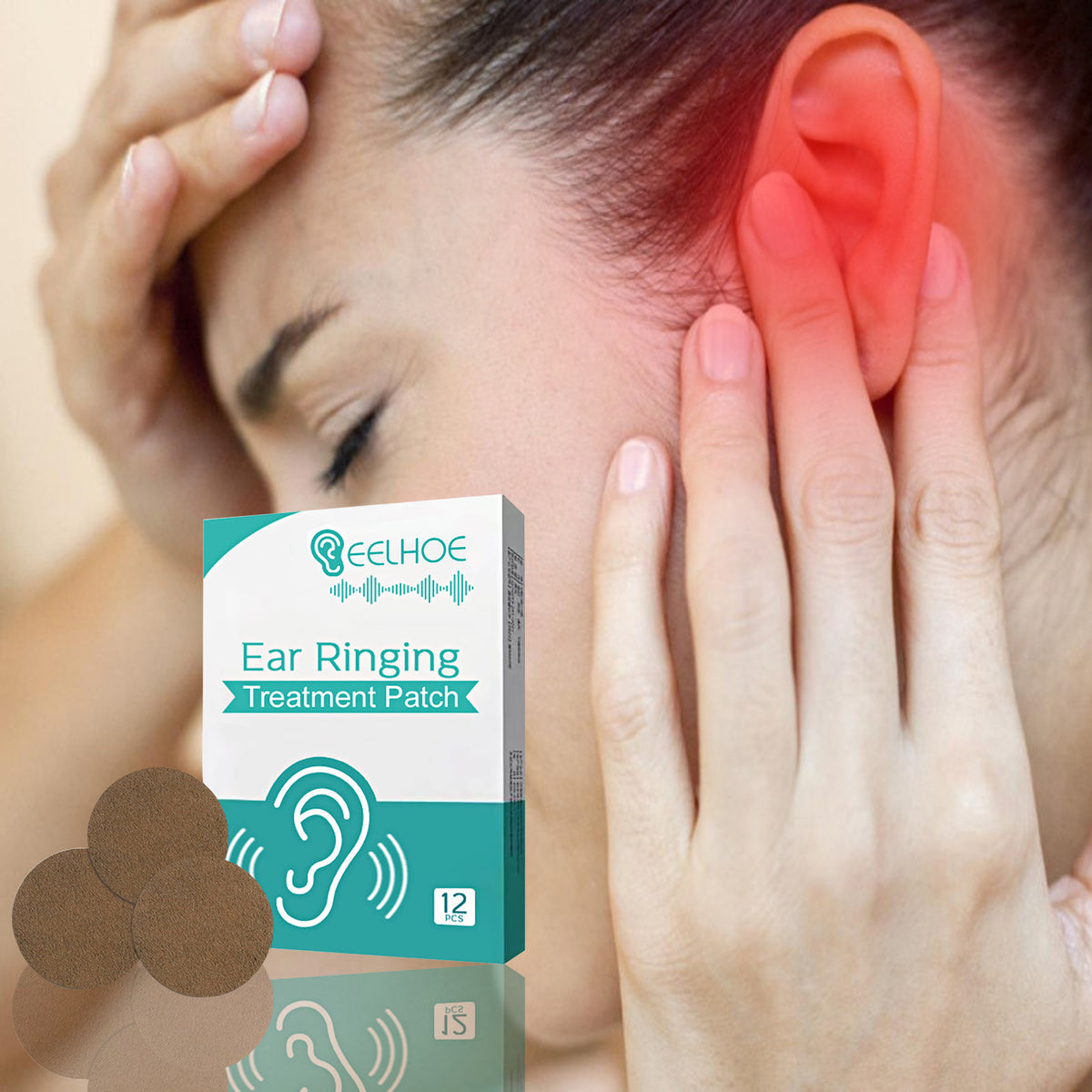 Tinnitus Patch, Relieves Ear Discomfort Hearing Loss Relieves Head Care Point Patch