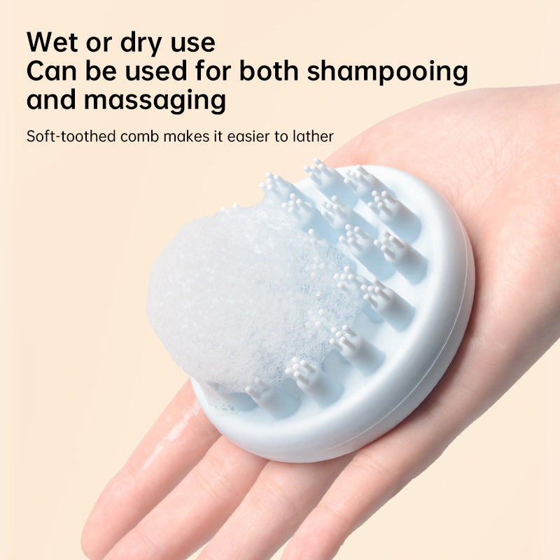 Gentle Silicone Baby Bath Brush for Scalp and Body Massage