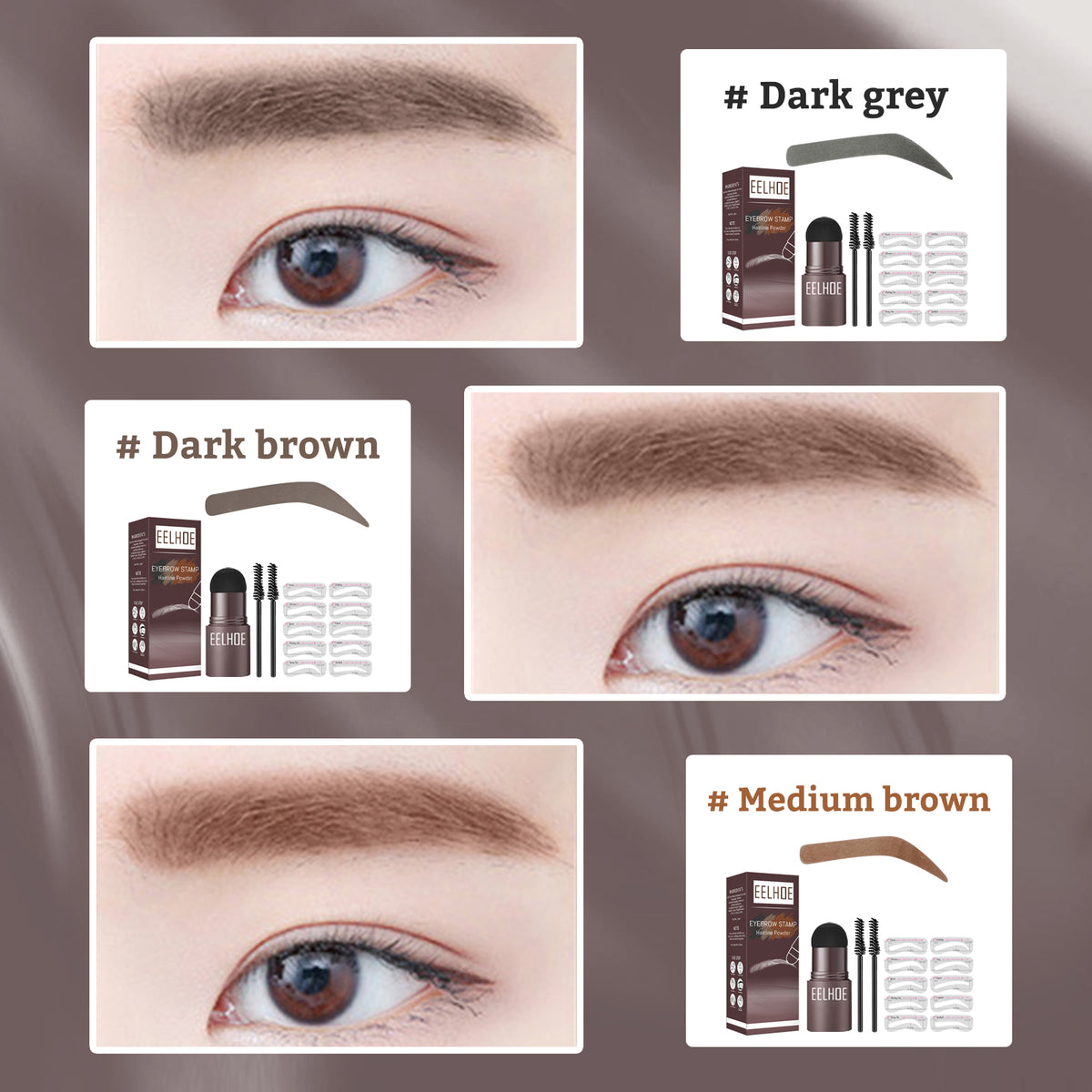 Lazy Eyebrow Print Mold: Waterproof Hairline Powder for Perfect Brows