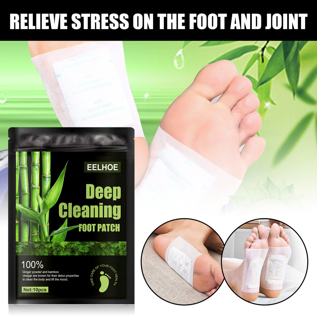 Natural Detox Foot Pads for Stress Relief and Improved Sleep