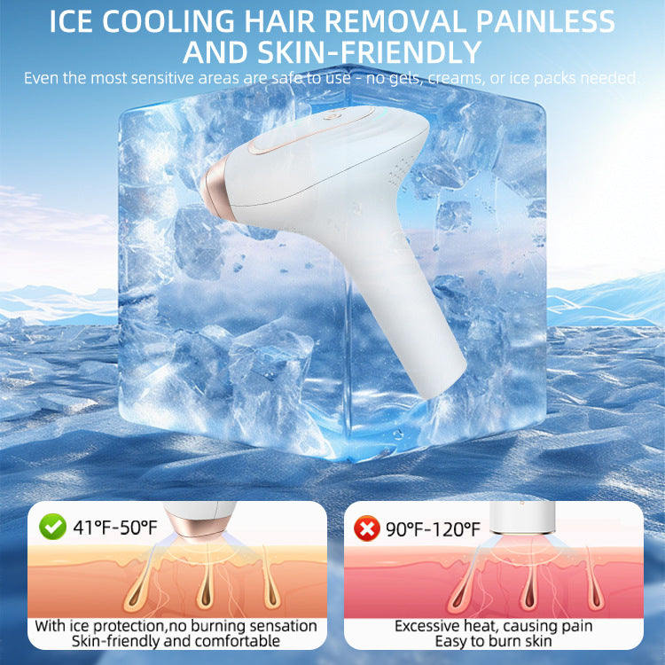 Painless IPL Handheld Hair Removal Device with Replaceable Head