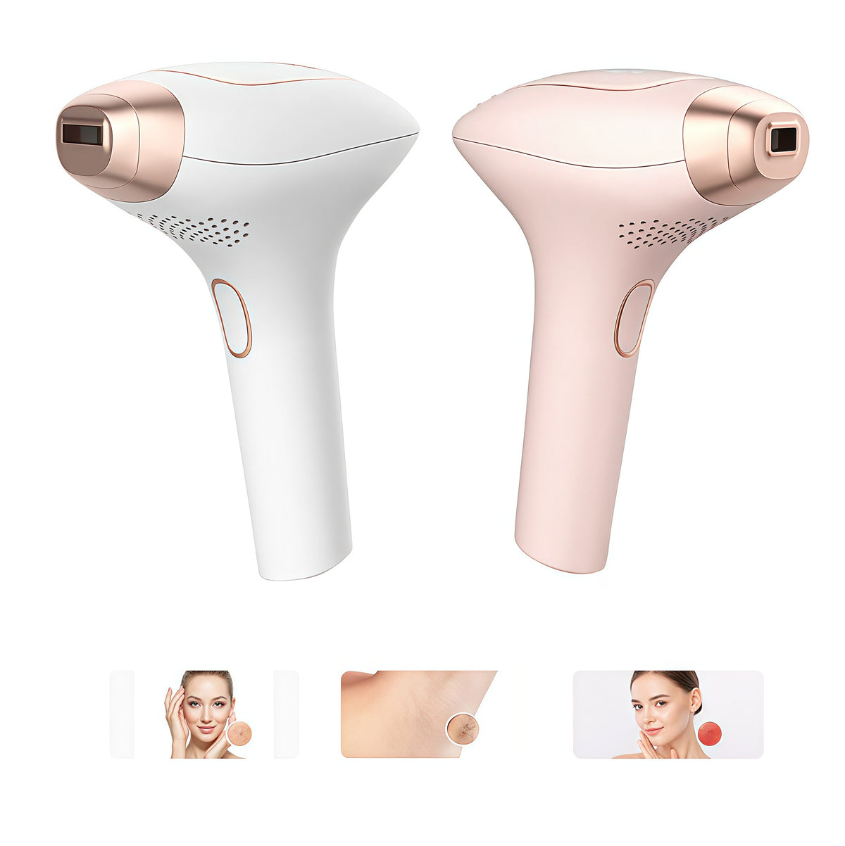 Painless IPL Handheld Hair Removal Device with Replaceable Head