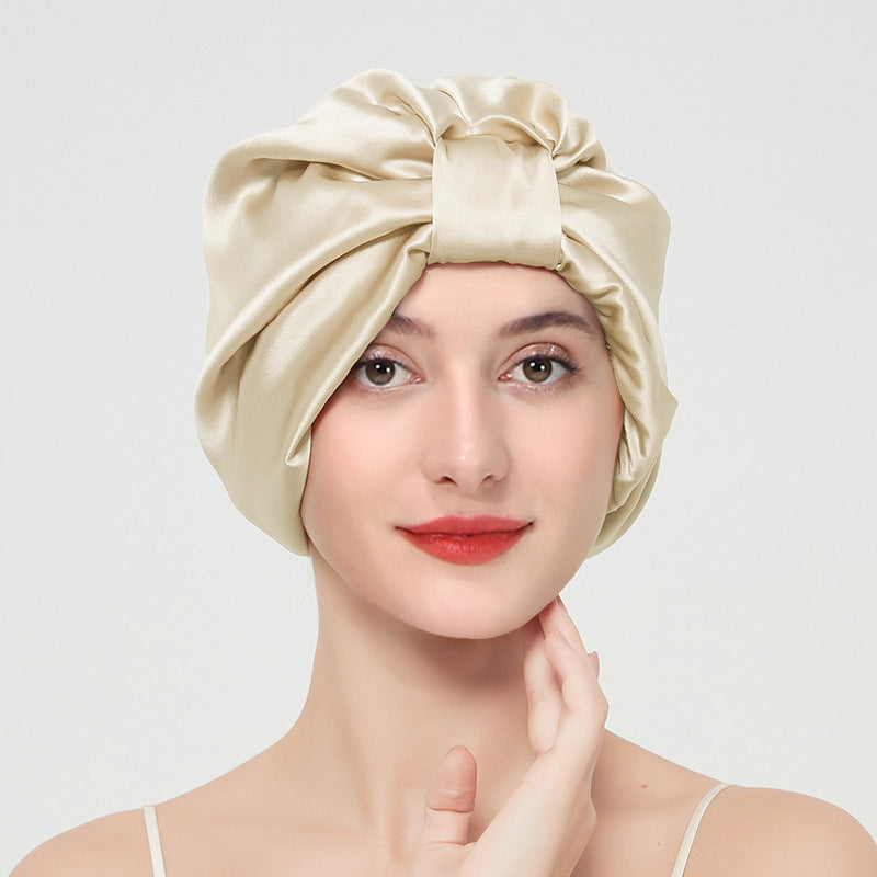 Satin Double Layer French Nightcap for Ultimate Hair Care