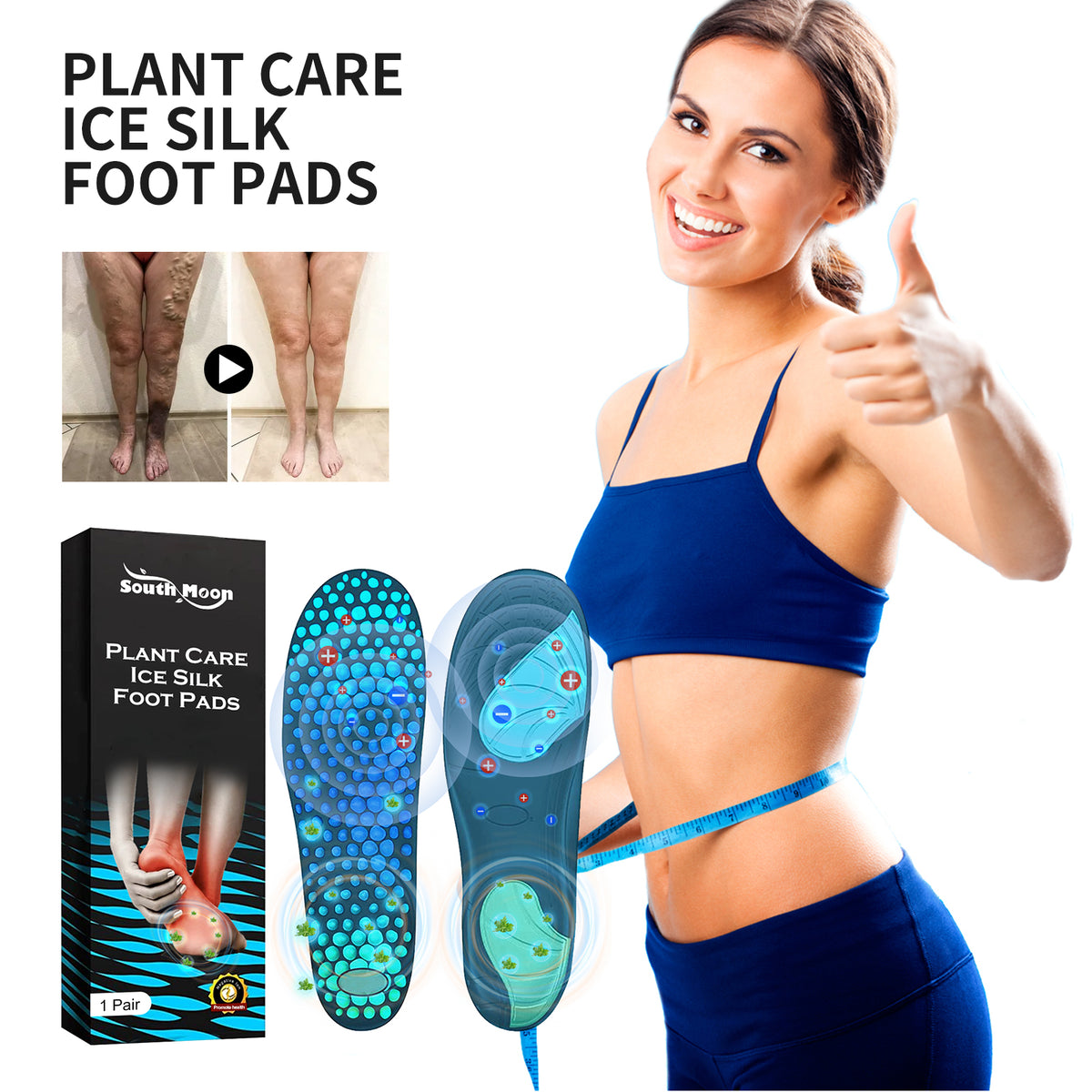 Pilant Care Ice Silk Foot Pads for Joint Relief and Detoxification