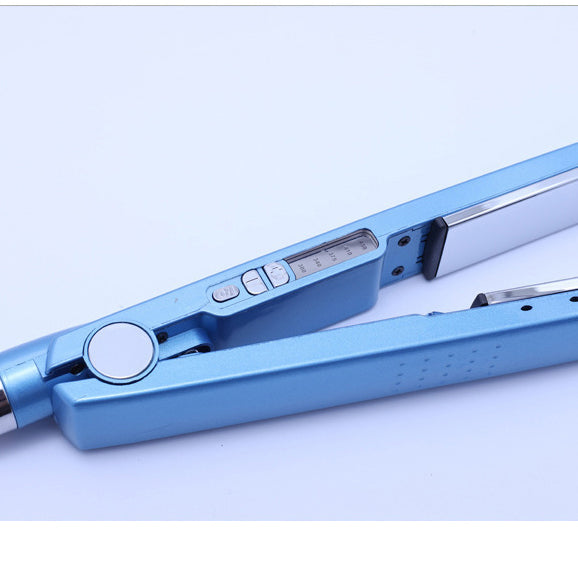 Dual-Purpose Hair Straightener and Curler with LCD Display