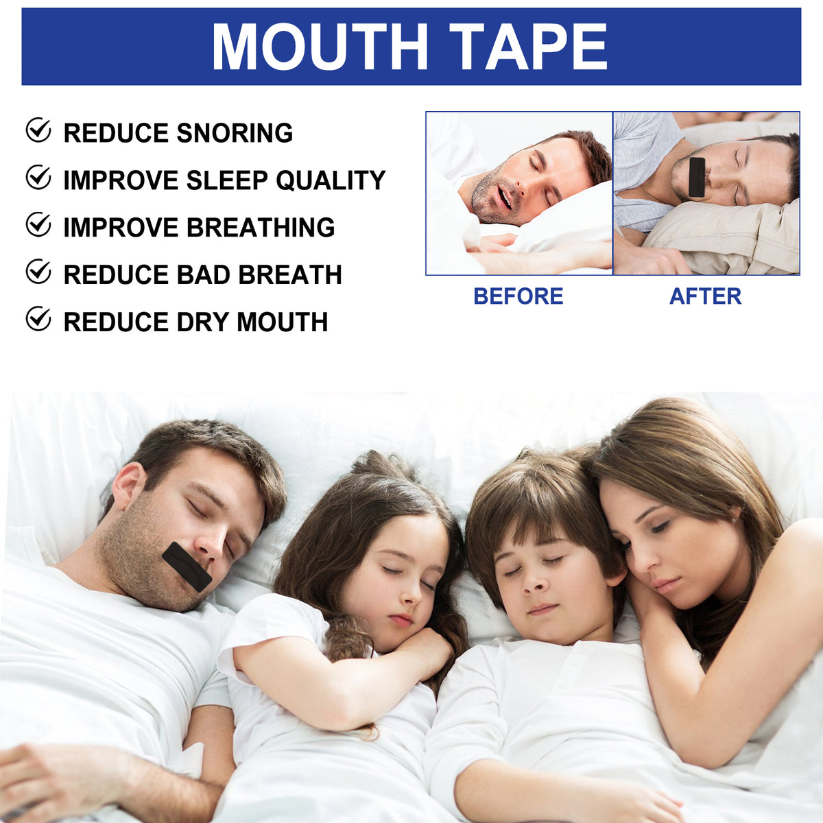 Mouth Tape for Snoring Relief and Improved Sleep Quality